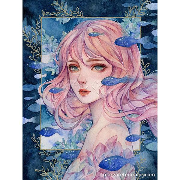 5D DIY Diamond Painting Kit Manga Woman Art Diamond Embroidery Rhinestones Decorations for Home