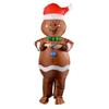 Aufblasbares Lebkuchenmann-Kostüm für Erwachsene Paare Halloween Weihnachtsfeier Kostüm
