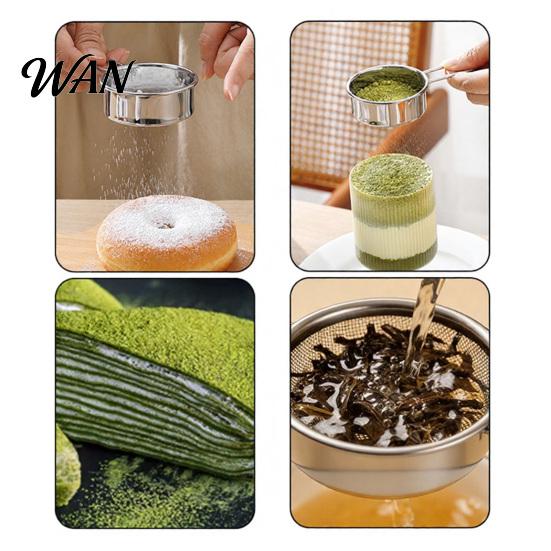 Flour Sifter Small Stainless Steel Fine Mesh Sieve for Cocoa Powder Handheld Sugar Egg Liquid Filter Home Kitchen Baking