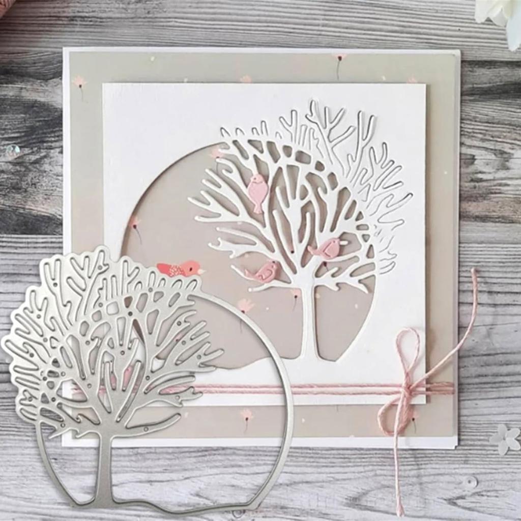 Rabbits Die Cut Tree Shape Die Cut Metal Templates Carbon Steel Cutting Dies for Card Making Scrapbooking Packaging
