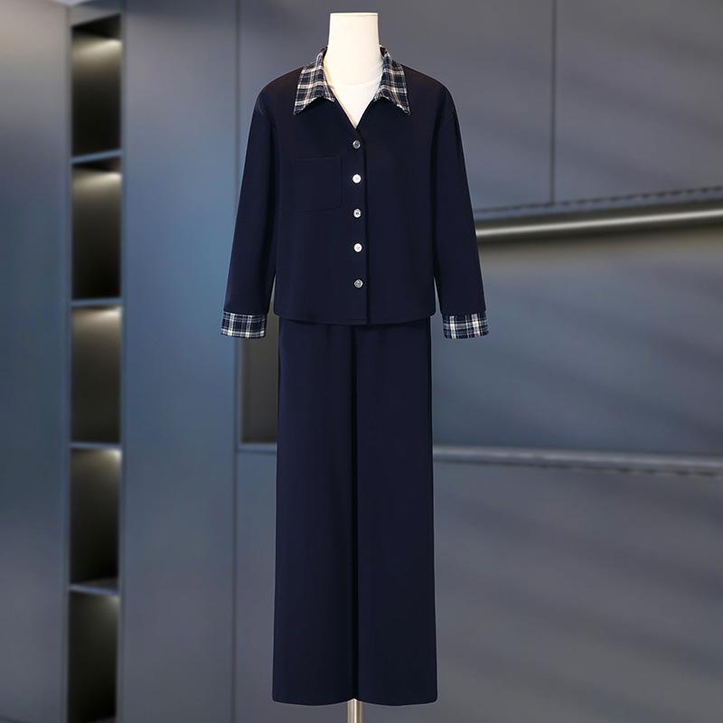 

Stylish Mother s Day Plaid Jacket Two-Piece Set for Middle-Aged & Elderly Women - 2026 Trendy Suit 5XL for 150-165 Jin