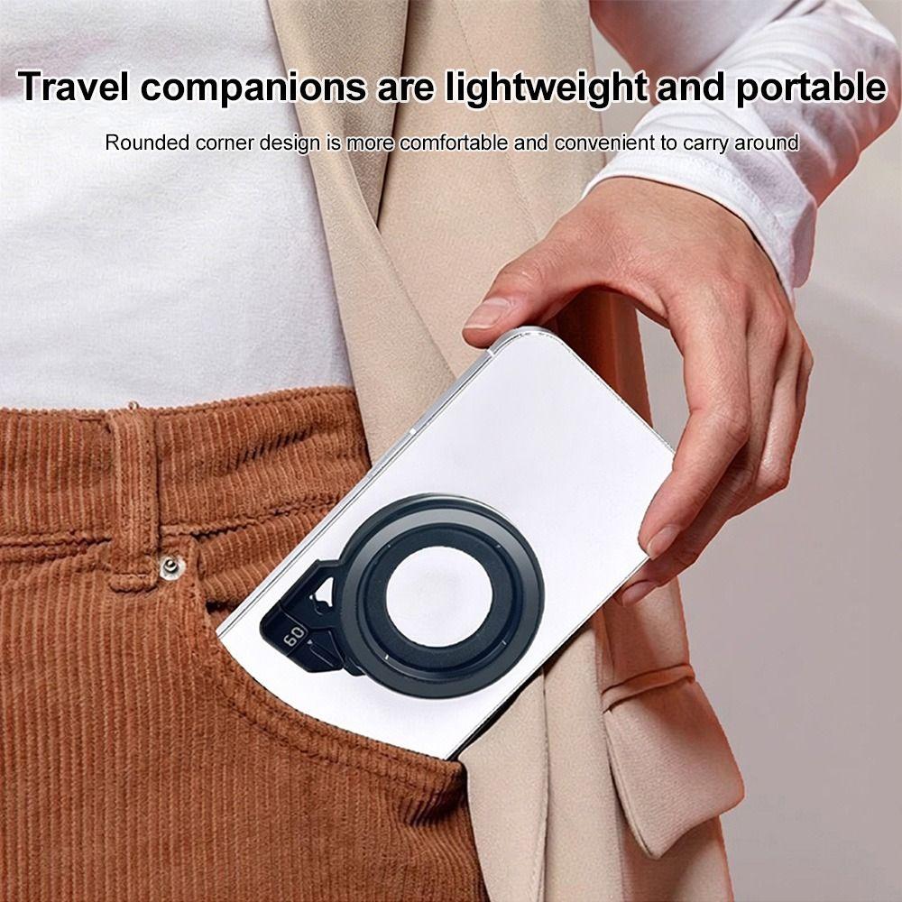 Adjustable Dual Magnetic Phone Holder Foldable Magnetic Stand Desktop Stand for Laptop Attachment
