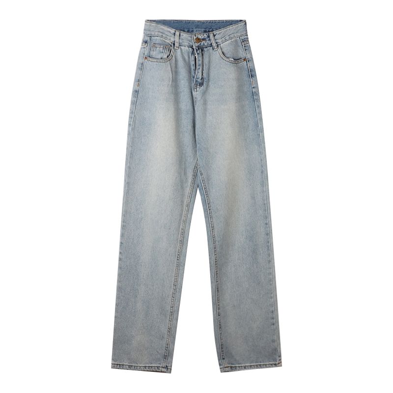 

Retro Blue Spring High Waist Loose and Slimming Denim Blue extension L