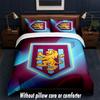 Aston Villa Football Design Bed Bedding Set 1 Duvet Cover + 2 Pillowcases Soft Breathable Household Bed Linens