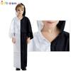 Halloween Maskerade Kinderkostüm Schwarz und Weiß Unbeständigkeit Einteiler Dämon Zauberer Robe Splicing Partykostüm