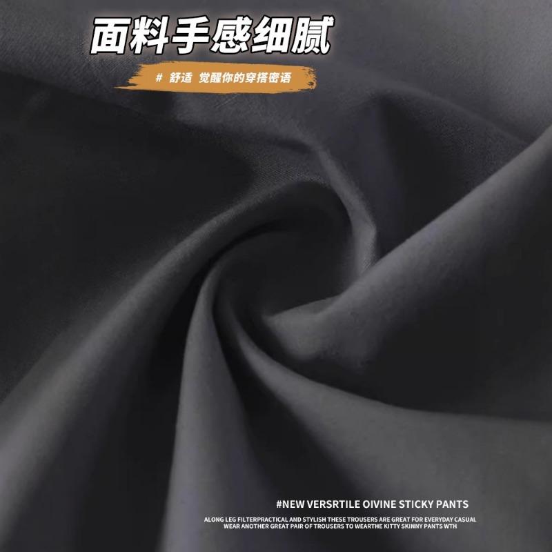 White overalls women's autumn new high-waisted casual wide-leg pants thin loose straight sports paratrooper pants