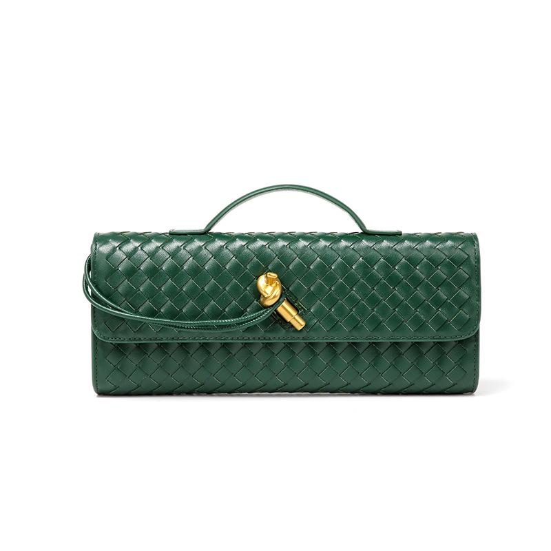 High-End Versatile Woven Baguette Crossbody Tote