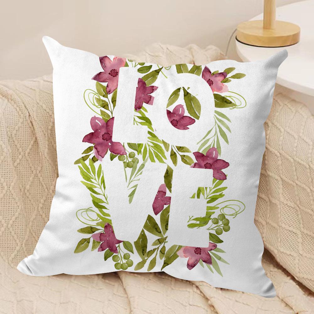 

Creative Love Pattern Cushion Cover Soft Plush Throw Pillow Cover DoubleSided Printed Cushion Case Cozy Sofa Home Decor 30x30cm