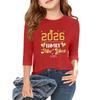 Children's 3/4 Sleeve Independence Day Printed Round Neck Casual T-shirt