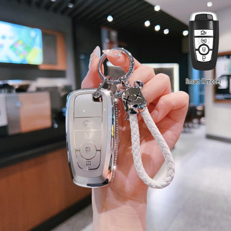 Premium TPU Key Fob Case for Ford Mondeo, Edge, Explorer, and Escort.