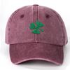 Spring/Summer Korean Style Clover Embroidery Baseball Cap - Sun Protection Duckbill Hat with Wide Brim