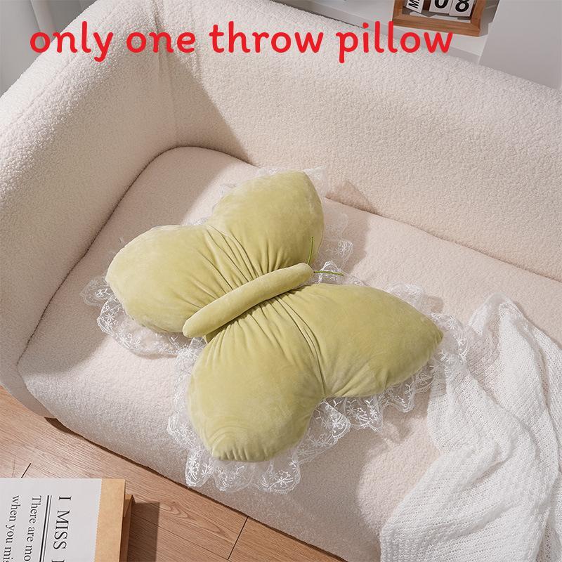 Elegant Butterfly Lumbar Pillow With Plush Cover For Bedroom And Living Room Decor