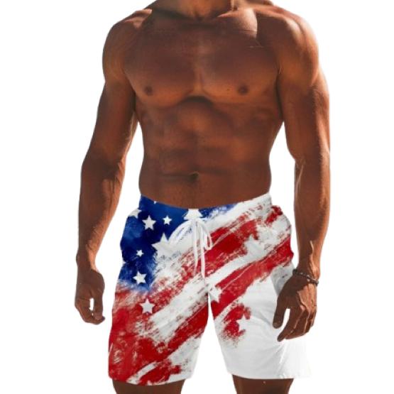 USA America Flag Boxing Muay Thai Kickboxing Shorts 3D Print Fighting Training Unisex Men Women Quick Dry Fitness Gym Sport Workout Casual Streetwear