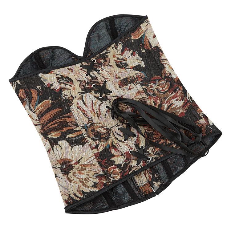 Vintage Fransk Fiskbens Bandeau Bustier Topp - Damformande Korsett