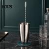Long Handle Mixing Spoon Dual Head Bar Spoon, Cocktail Stirrers with Handle, Spiral Anti Slip Stainless Steel Drink Trident Tip for Coffee Drinks Tool