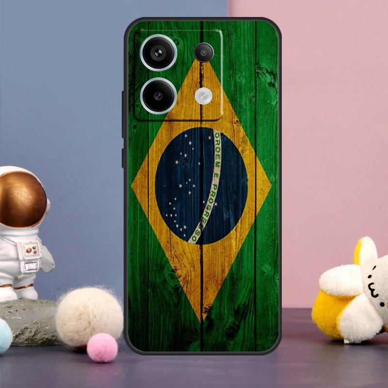 Brasilien Fahne Hülle Für Xiaomi Redmi Note 15 Pro Plus 10 11 12 13 14 Pro Redmi 15 15C 14C 10C 12C 13C Abdeckung