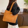 Chic Retro Casual Tote Bag With Soft Corduroy Material For Everyday Use