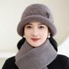 Cozy & Chic Women's Fleece-Lined Bucket Hat with Pom-Poms - Warm, Thick Cotton Fisherman Cap for Autumn & Winter, Perfect for Cycling & Outdoor