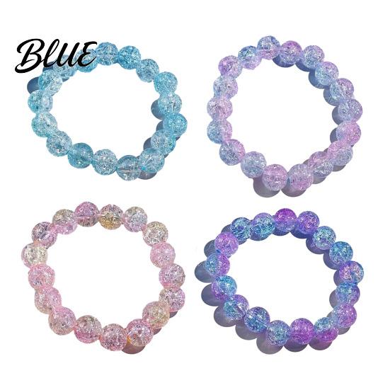 Transparent Bead Jewelry Clear Faux Crystal Beaded Bracelet Stretch Lightweight