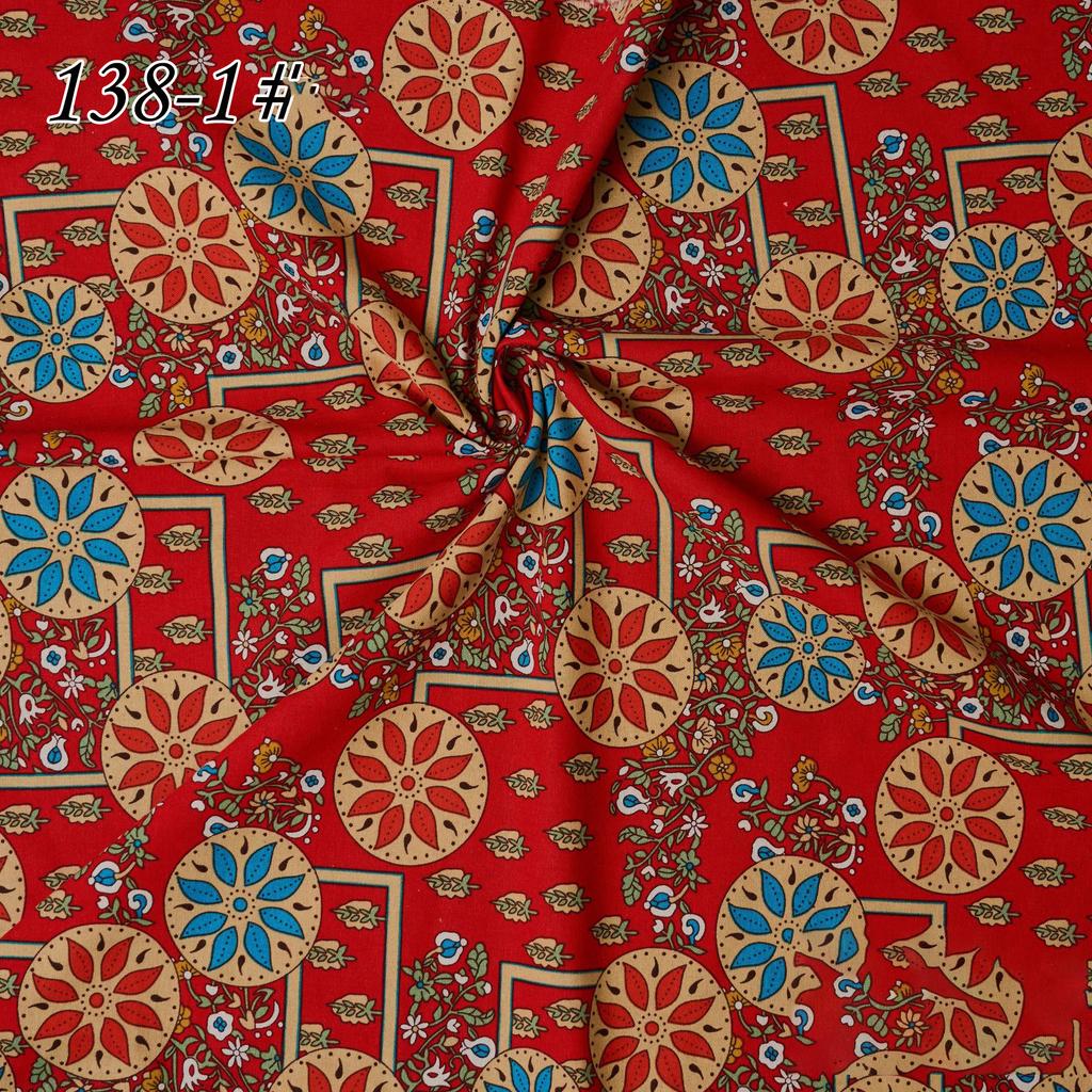 145x100cm Cotton Linen Small Floral Printed Fabric For Women's Clothing, Decorative Fabric DIY Handmade Sewing Cloth Fabric
