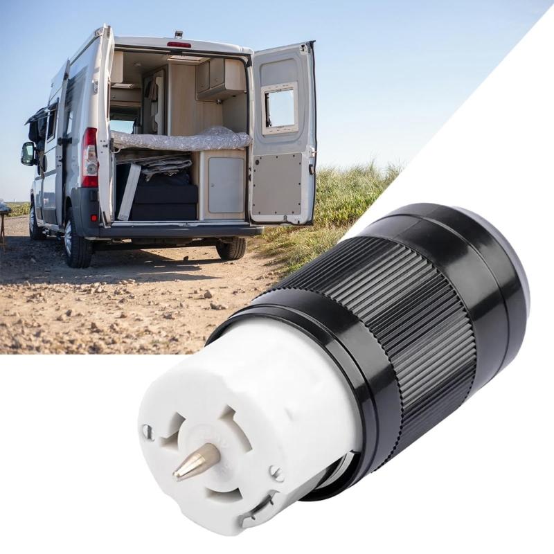 Industrial Heavy Duty 50A Generator Connector Twist Locking Female Power Cord Plug for Backup Power and Motorhomes Use