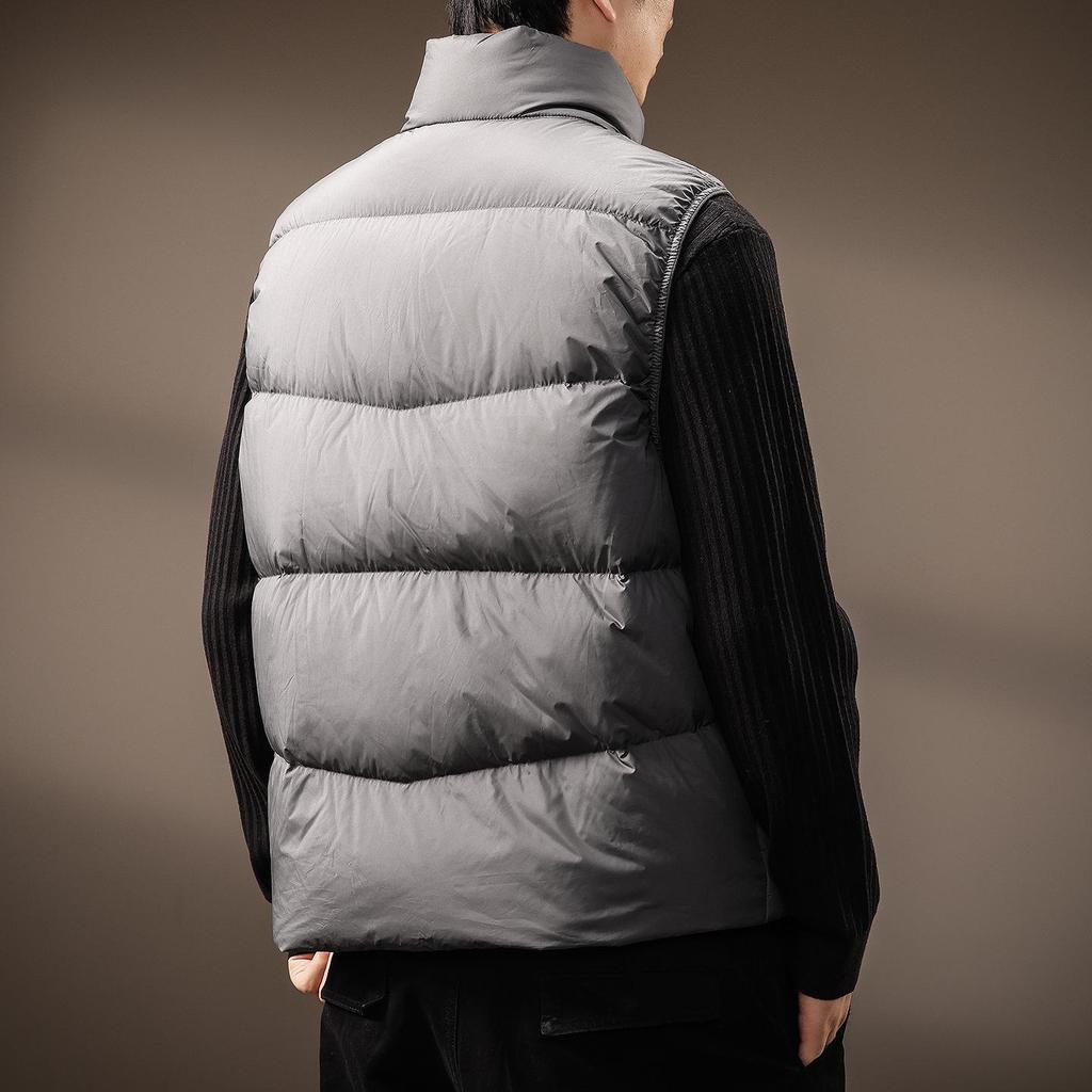 Men's Trendy Stand Collar Down Vest - Autumn/Winter Warm Workwear Jacket