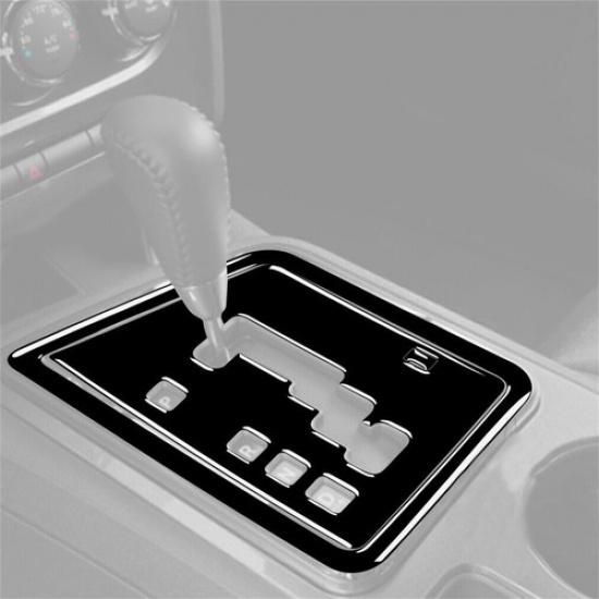 3Pcs For Dodge Challenger 2008-2014 Glossy Piano Black Gear Shift Cover Trim