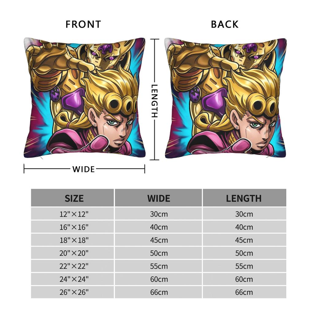 Jojo Steel Ball Run Pillow Cover  Comfy Cushion Cover Fashion Pillow Case For Living Room Chair