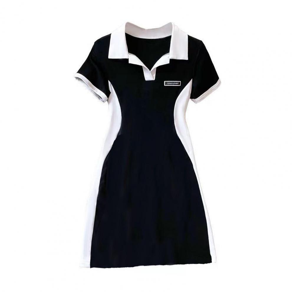Summer Dress Women Sexy Casual Sheath Mini Dresses Ladies Solid V-Neck Short Sleeve Bodycon Dress