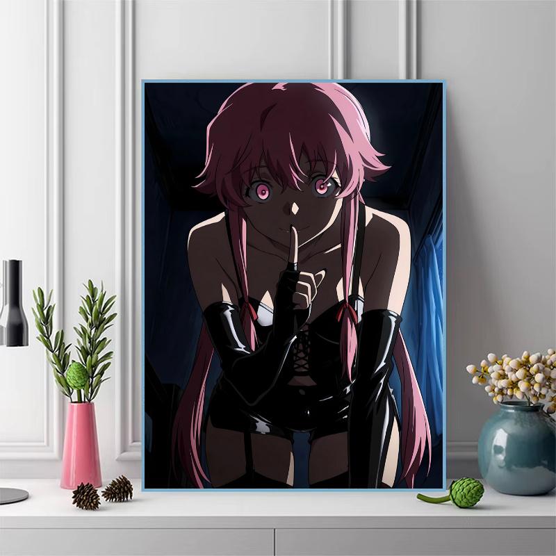 Gasai Yuno 100% Round Full Drill 5D DIY Diamond Painting Embroidery Cross Stitch Rhinestone Decor