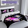 3pcs Kpop Hunter12 pattern bedding set duvet cover set includes duvet cover &pillowcases, perfect all season bedroom decoration & gift