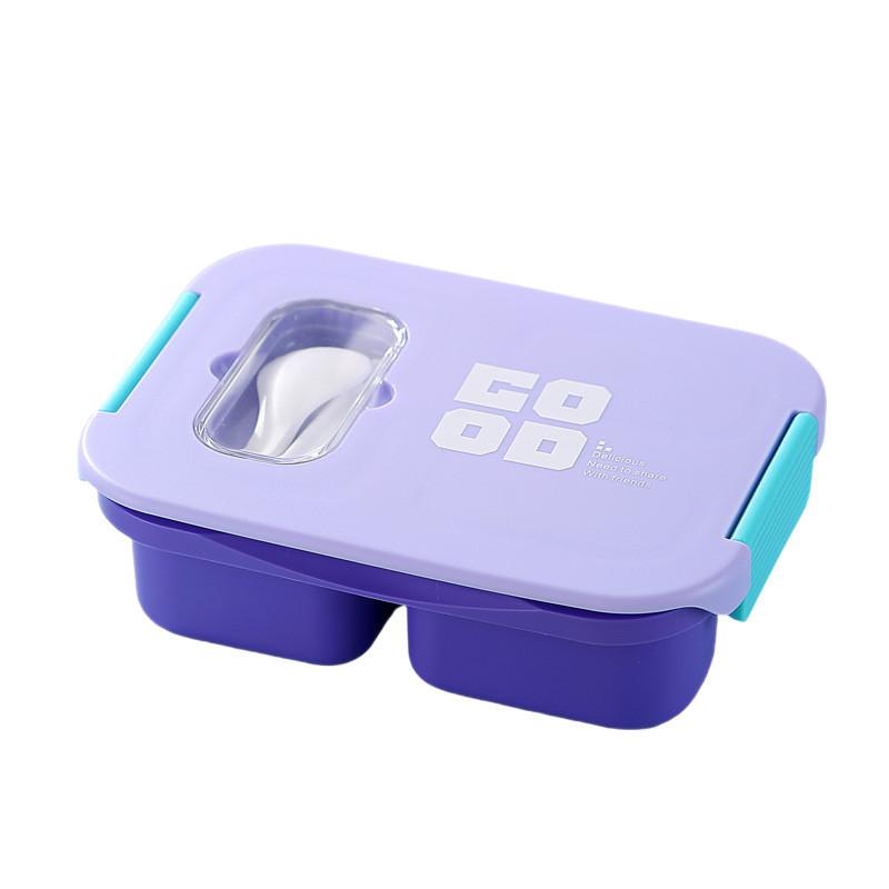 Student Bento Box With Divided Compartments And Microwave Safe Pp Material For Office Lunches