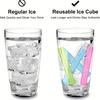 8Pcs Reusable Ice Cube Mold 3D Colored Popsicle Popsicles Multicolor Cooling Tool Plastic Ice Cube Refreezable Ice Cube