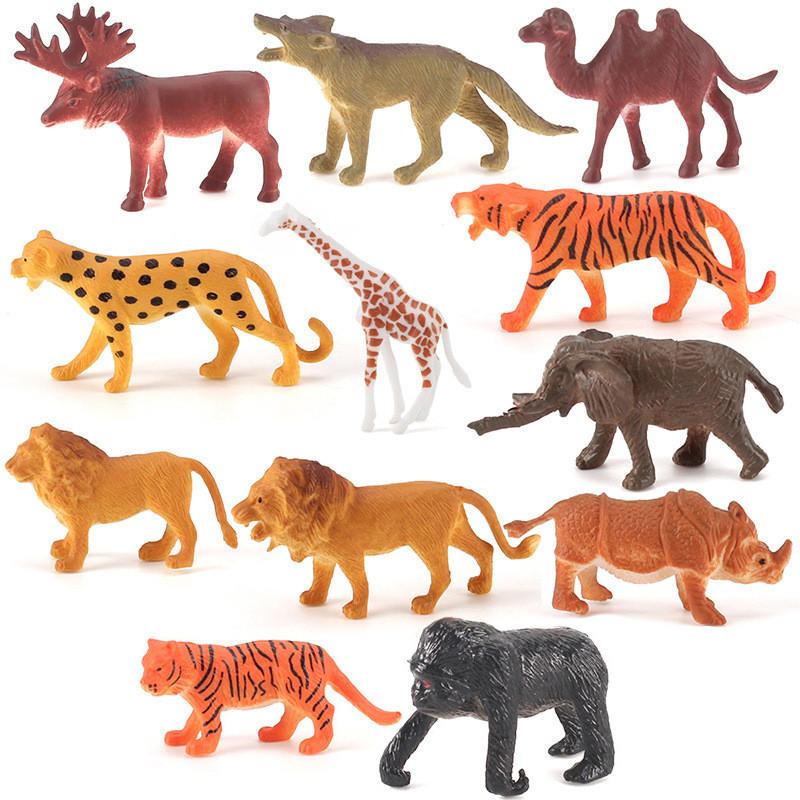 Animal Scene Decor Pvc Static Models Jungle Creatures For Childrens Play Area