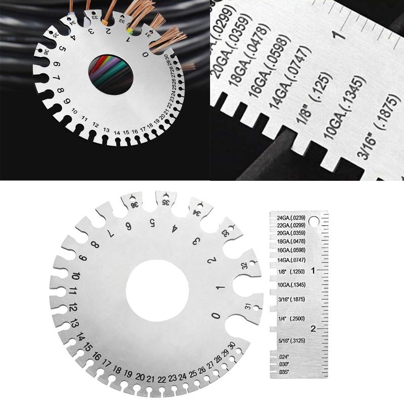 Buy Stainless Steel Thickness Gauges Wire Gauge Measurement ToolRound