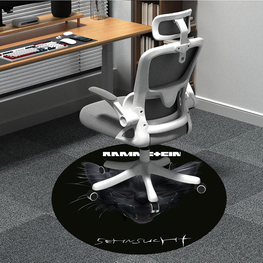 

1pc Rammstein Carpet, Round Non-Slip Durable Large Size Office Carpet, Suitable for Office, Beautiful Decoration 80cm