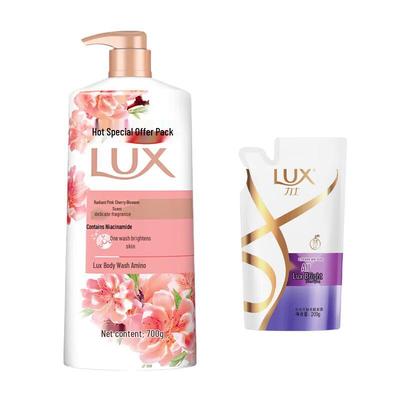 Lux Pink Cherry Blossom Body Wash & Shampoo Set