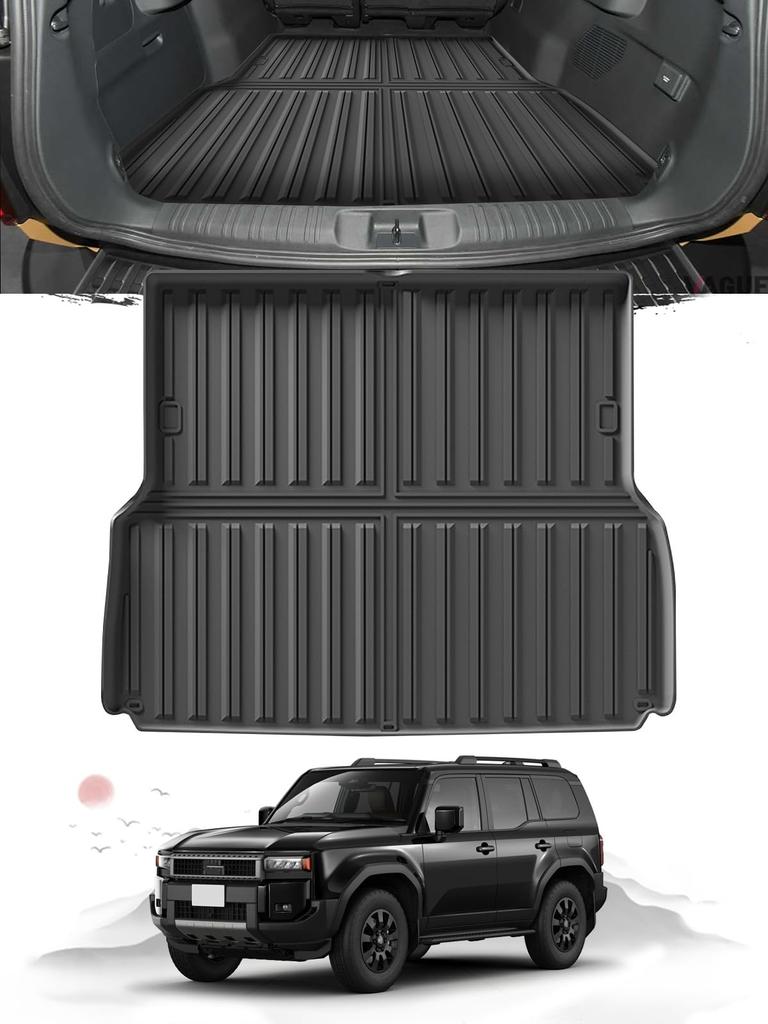 ruiya Foldable New Toyota Land Cruiser 250 Dedicated Luggage Mat Land Cruiser 250 Luggage Tray 3D Luggage Mat Waterproof TPE Material Stain Resistant