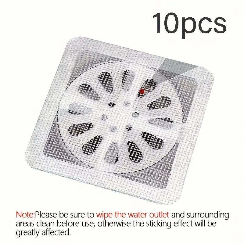 10pcs Bathroom Hair Filter Hair Screen Toilet Sewer Filter Kitchen Anti-clogging Anti-insect Self-adhesive Floor Drain Sticker.