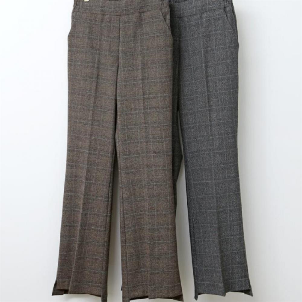 New ArrivalS Open Run Women S caSual Check Pattern Bootcut pantS