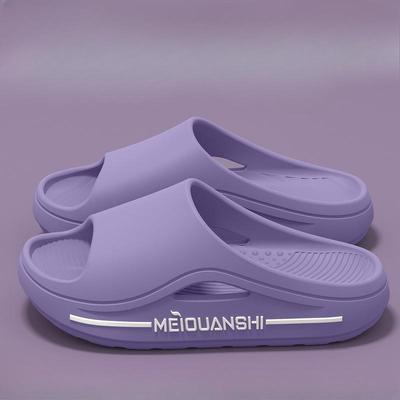 Comfortable Anti-Odor Slide-On Flip-Flops with Thick Anti-Slip Sole for Indoor Use