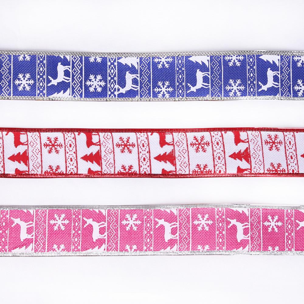 10 Meter Christmas Tree Decorative Ribbon Faux Burlap Festive Holiday Trim In Vibrant Colors