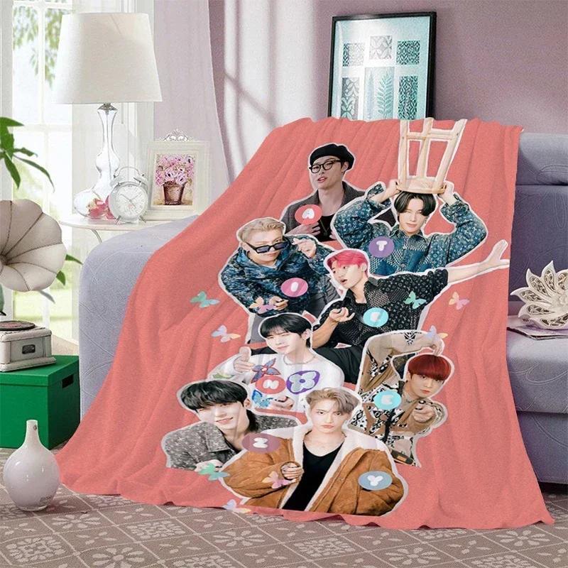 Nap Blanket Sofa Winter A-Ateezs Warm Bed Fleece Camping Custom Decorative Fluffy Soft Blankets King Size Microfiber Bedding