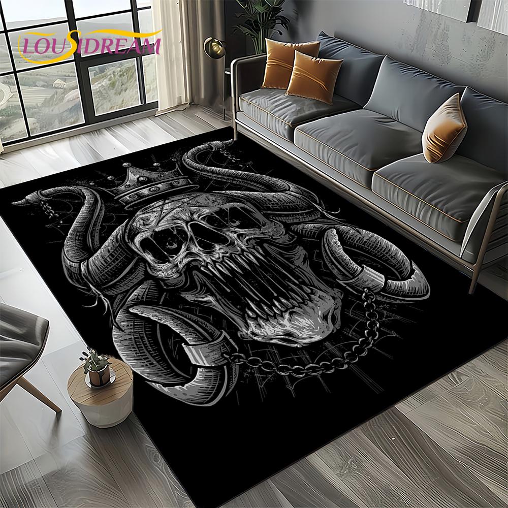 Odin Viking Symbol Valknut Nordic Valhalla Carpet Rug for Living Room Bedroom Home Sofa Decoration,Area Rug Non-slip Floor Mat