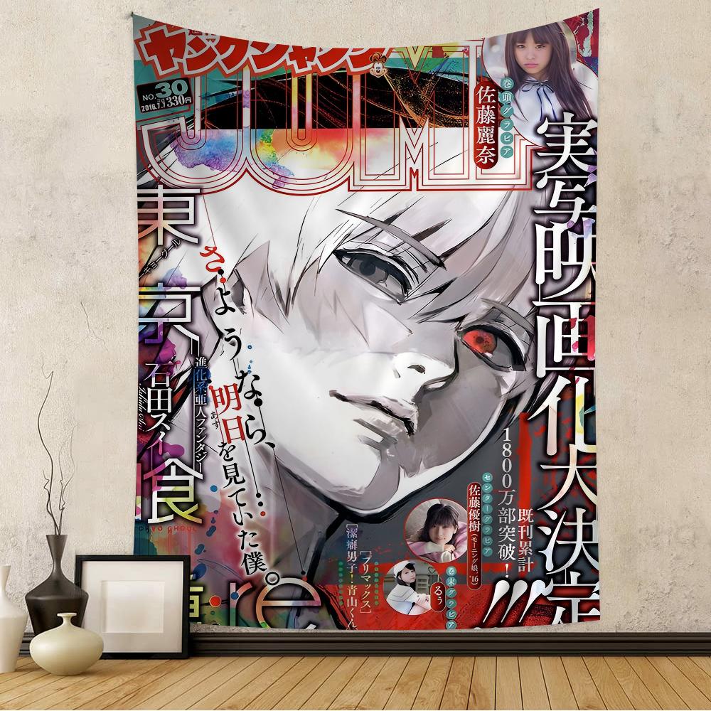 Tokyo Ghoul Ken Kaneki Nástěnná tapiserie Kanekiho probuzení Kagune Temná městská fantasy estetika Dekorace místnosti pro fanoušky Seinen anime