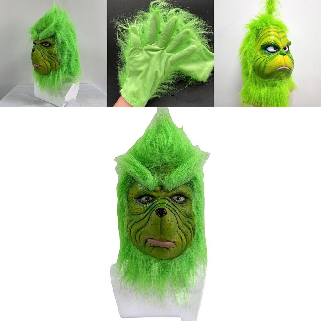 Rukavice Vánoční Grinch pro dospělé Slavnostní sváteční párty Cosplay rekvizity