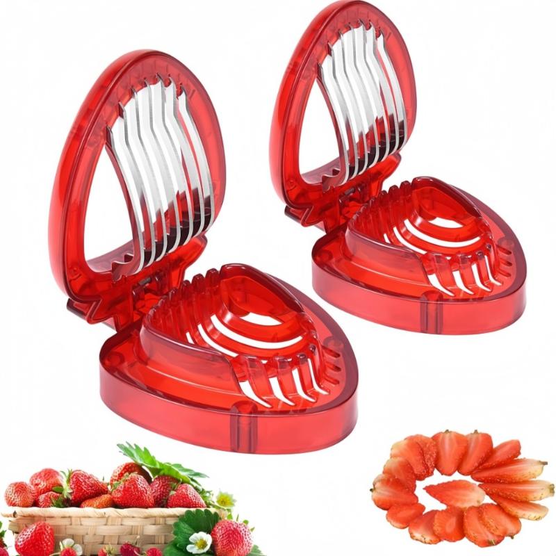 Fatiador de Morango Aço Inoxidável Lâmina Afiada Cortador Ferramenta Pequena Para Decorar Copos de Sobremesa Suportes de Bolo Decoração de Pão Caseiro