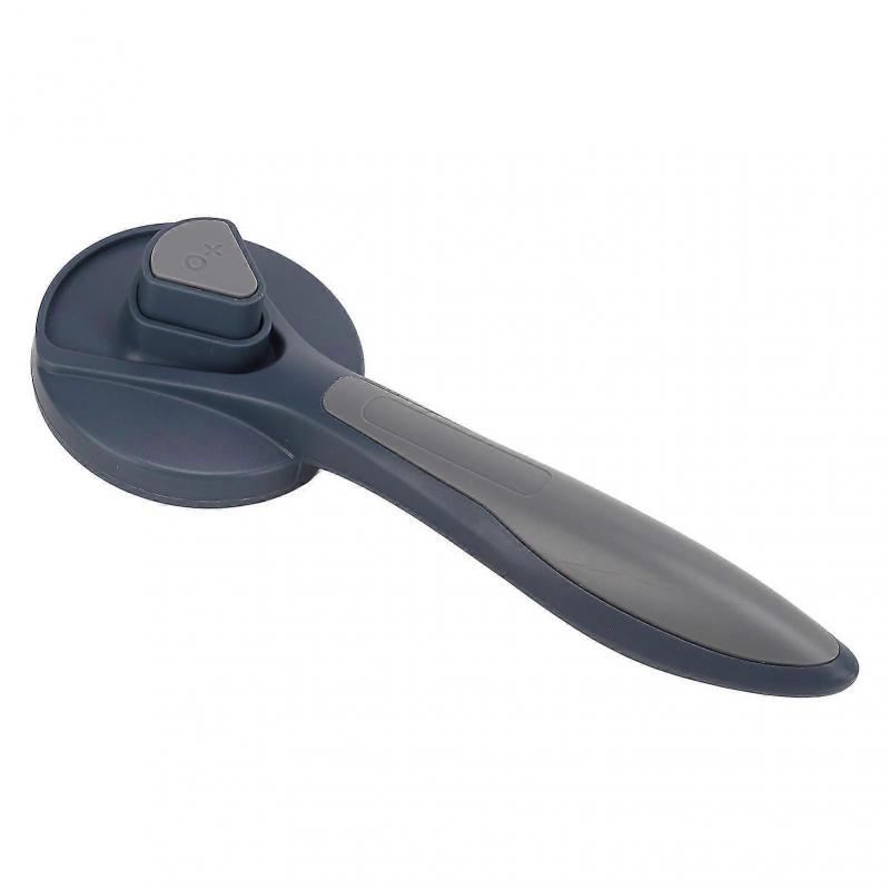 Pet Slicker Brush Ergonomic Antiskid Hair Shedding Self Cleaning Grooming Comb for Cat Grey