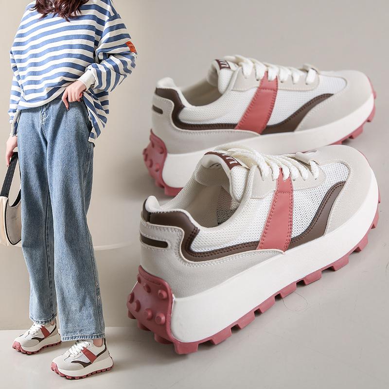 2025 Spring Forrest Gump Shoes New Korean Version Ins Female Student Sports Breathable Running Platform Casual Shoes G6830-1