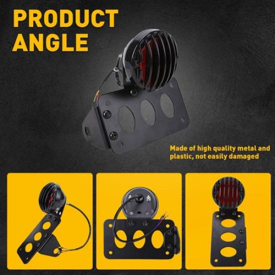Fit For Honda Motorcycle LED Tail Brake Light Mount Side License Plate Bracket